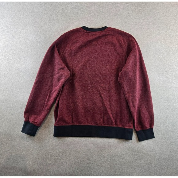 Nike Varsity Crew Shoebox Men's Sweatshirt Large Red Black Speck Crewneck Swoosh - Picture 2 of 9